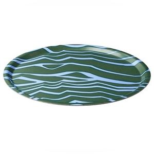 Marimekko for Ikea Bastua Large Blue Green Round Tray